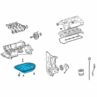 OEM 2000 Toyota Echo Lower Oil Pan Diagram - 12102-21010