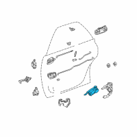 OEM 1997 Lexus ES300 Rear Door Lock Actuator Assembly, Right Diagram - 69130-33030