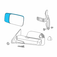 OEM 2014 Ram 3500 Glass-SPOTTER Mirror Replacement Diagram - 68067730AA