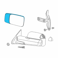 OEM 2018 Ram 1500 Glass-SPOTTER Mirror Replacement Diagram - 68067730AA