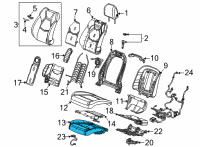 OEM Cadillac CT4 Seat Cushion Pad Diagram - 84996755