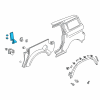 OEM 2006 Honda Element Garnish, R. Center Pillar *NH70* (BLACK GLOSS 20) Diagram - 75600-SCV-A01ZA