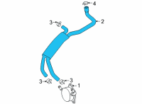 OEM 2018 Toyota Corolla Hose Assembly Diagram - 16260-37170