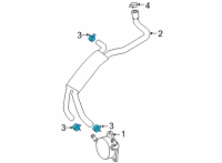 OEM 2013 Toyota Prius Plug-In Hose Assembly Clamp Diagram - 96136-52201