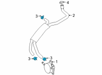 OEM 2011 Toyota Prius Hose Assembly Clamp Diagram - 96136-52201