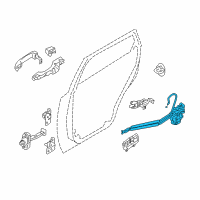 OEM 2012 Hyundai Veracruz Latch & Actuator Assembly-Rear Door, RH Diagram - 81420-3J000