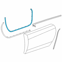 OEM Cadillac XLR Door Weatherstrip Diagram - 10379990