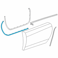 OEM 2008 Cadillac XLR Lower Weatherstrip Diagram - 10448623