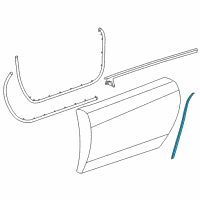 OEM 2007 Cadillac XLR Sealing Strip, Front Side Door Front Lower Auxiliary Diagram - 10318233