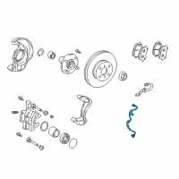 OEM 2005 Pontiac Vibe Sensor, Front Wheel Speed Diagram - 88969672