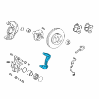 OEM 2007 Pontiac Vibe Caliper Bracket Diagram - 88971138