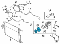 OEM Ram 1500 A/C COMPRESSOR Diagram - 68462294AA