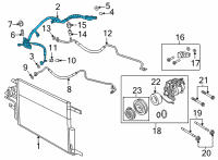 OEM Ram Line-A/C Suction And Liquid Diagram - 68277009AC