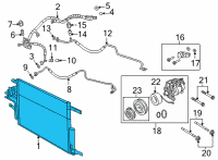 OEM 2021 Ram 1500 Classic Condenser And Transmission Cooler Diagram - 68312697AC