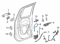 OEM GMC Sierra 2500 HD Lock Cable Diagram - 23506193