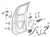 OEM 2021 Chevrolet Silverado 3500 HD Lock Cable Diagram - 23506181