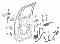 OEM 2021 GMC Sierra 3500 HD Lock Cable Diagram - 23506181