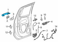 OEM 2021 Chevrolet Suburban Handle, Outside Diagram - 13526766