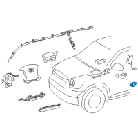 OEM 2015 Toyota Sequoia Side Sensor Diagram - 89831-0C100