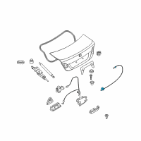 OEM 2010 BMW 128i Bowden Cable, Trunk Lid Diagram - 51-24-7-177-761