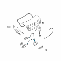 OEM 2008 BMW 128i Bowden Cable, Emergency Unlocking Diagram - 51-24-7-177-762