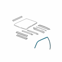 OEM 2008 GMC Yukon XL 2500 Drip Weatherstrip Diagram - 20789463