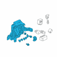 OEM Acura RL Box Assembly, Fuse Diagram - 38200-SZ3-A04