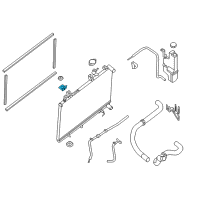 OEM 2016 Nissan Murano Bracket-Radiator Mounting, Upper Diagram - 21542-5AA0A