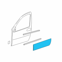 OEM 2005 Saturn Relay Molding Asm-Front Side Door Lower *Black Diagram - 15116185