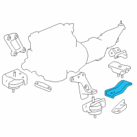 OEM 2009 Pontiac Solstice Transmission Mount Bracket Diagram - 10350278