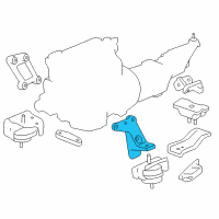 OEM 2009 Pontiac Solstice Front Mount Bracket Diagram - 15876977