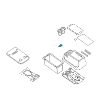 OEM 2006 Infiniti QX56 Console Assy-Rear Latch Diagram - 96957-7S000