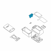 OEM Infiniti QX56 Insert Cup Holder Diagram - 96975-ZQ01B