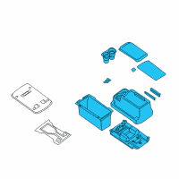 OEM 2004 Infiniti QX56 Console Box-Floor, Rear Diagram - 96950-7S603