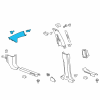 OEM 2010 Saturn Vue Weatherstrip Pillar Trim Diagram - 22755815