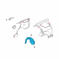 OEM Cadillac SRX Wheelhouse Liner Diagram - 25848125