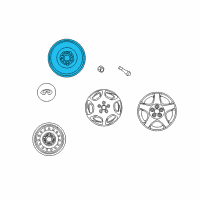 OEM 1999 Nissan Maxima Spare Tire Wheel Assembly Diagram - 40300-V8077