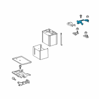 OEM 2009 Pontiac Vibe Retainer, Battery Hold Down Diagram - 19184701