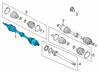 OEM 2021 Ford Mustang Mach-E SHAFT - FRONT AXLE Diagram - LJ9Z-3B436-A