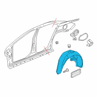 OEM 2011 Chevrolet Malibu Wheelhouse Liner Diagram - 20830612