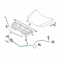 OEM 2012 Kia Sorento Cable Assembly-Hood Latch Diagram - 811901U100