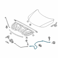 OEM 2014 Kia Sorento Cable Assembly-Hood Diagram - 811901U050