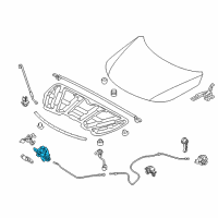 OEM 2014 Kia Sorento Hood Latch Assembly Diagram - 811302P000