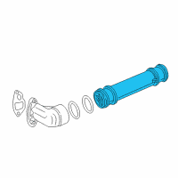 OEM 1994 Ford F-350 Oil Cooler Assembly Diagram - 1C3Z-6A642-AA