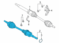 OEM 2022 Ford Maverick SHAFT - FRONT AXLE Diagram - NZ6Z-3B437-B