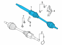 OEM 2022 Ford Maverick SHAFT - FRONT AXLE Diagram - NZ6Z-3B436-A