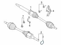 OEM 2022 Ford Maverick CIRCLIP - INNER Diagram - NZ6Z-3B498-AA