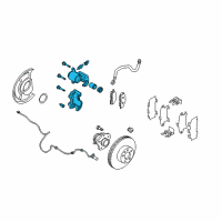 OEM Nissan Quest CALIPER Assembly-Rear RH, W/O Pads Or SHIMS Diagram - 44001-CN11A