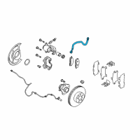 OEM 2009 Nissan Quest Hose Assy-Brake, Rear Diagram - 46210-CK010