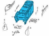 OEM 2021 Chrysler Pacifica CONSOLE-FLOOR CONSOLE Diagram - 7JL08DX9AA